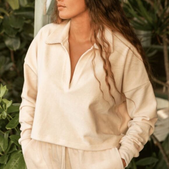 NWT Roxy On The Road Again Long Sleeve V-Neck Top - size XXL - Picture 1 of 9